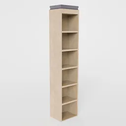 Tall Wooden Open Shelf