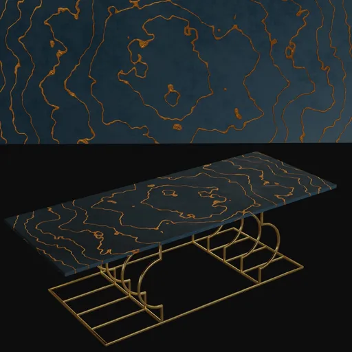Topographic Elegance Table