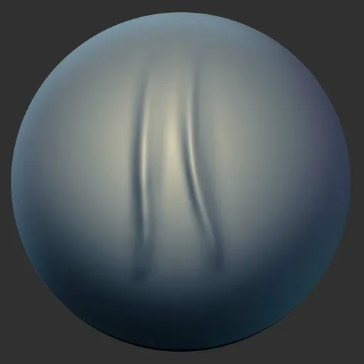 Detailed 3D sculpting brush for creating realistic clothing wrinkles, compatible with Blender 3D models.