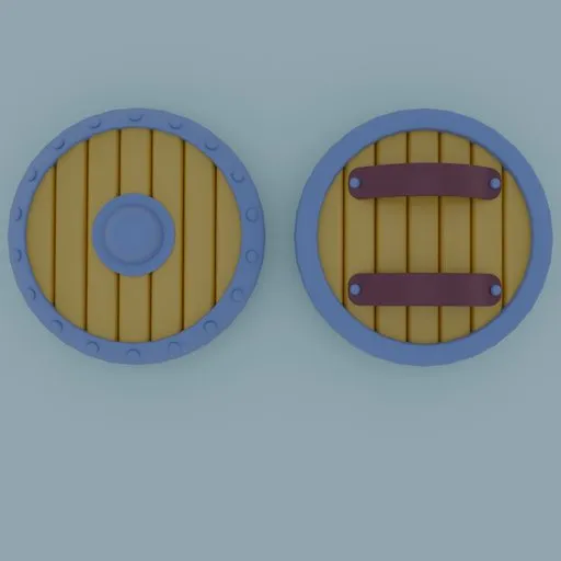 Cartoony cute shield