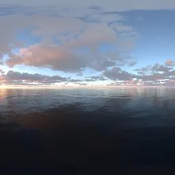 Evening pink light cloud