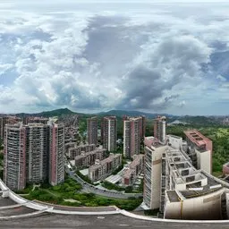 Highsky red building forest green