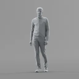 Lowpoly Male Walking