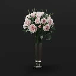 Rose Bouquet in Tall Vase