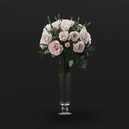 Rose Bouquet in Tall Vase