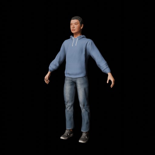 Hoodie Character | Men models | Blendkit