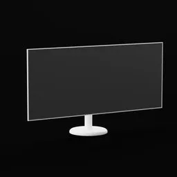 Wide white monitor