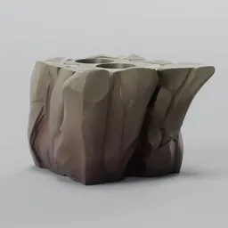 Stylized cliff vase