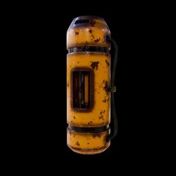 Old Rusty Worn Gas Canister With Cables