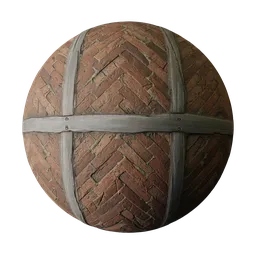 Tudor Herringbone Red Brickwork