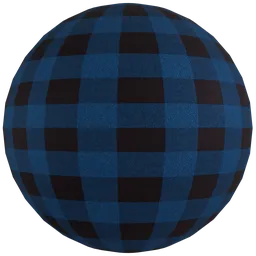 Blue Checkered Fabric