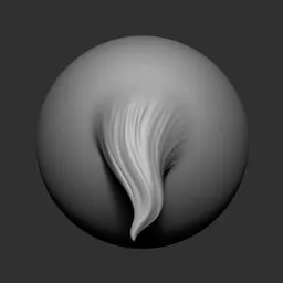 NS Fur single strand sculpting brush effect for Blender 3D, ideal for detailed fur and hair textures on digital models.