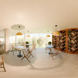 Bright Library Interior HDRi