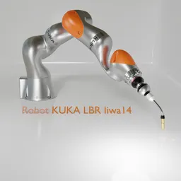 Robot KUKA Iiwa14 welding rigged