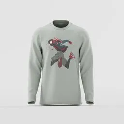 Men's Light Gray Spider