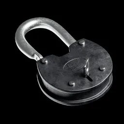 "CRV Tools' robust and sturdy padlock with key in monochrome 3D model for Blender 3D. Perfectly suitable for agricultural use, commercially ready and offers reliable protection for your property."