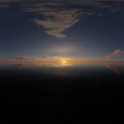 Peaceful Sunset Sky Ocean