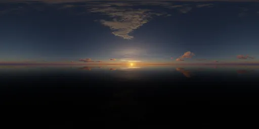 Peaceful Sunset Sky Ocean