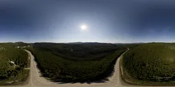 Aerial Highway in Green Mountains