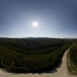 Aerial Highway in Green Mountains