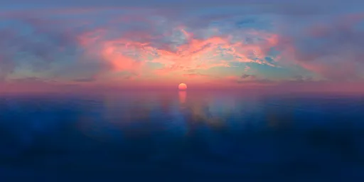 Pink Large Sun Sunset Sky