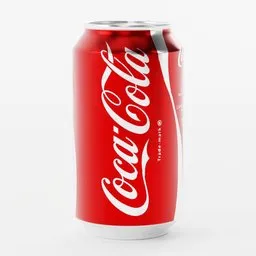 "3D model of a realistic low-poly CocaCola can designed for Blender 3D. Featuring accurate textures, this highly detailed rendition is easy to handle and perfect for all your design needs."