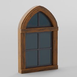Wooden Window 84x14x130