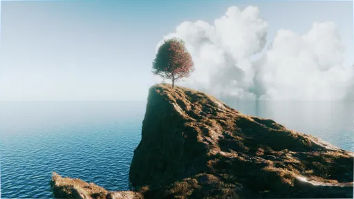 Cinematic Coastal Cliff – Lone Tree