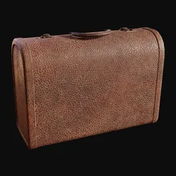 Vintage Rigid Leather Suitcase B