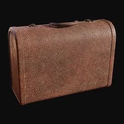 Vintage Rigid Leather Suitcase B