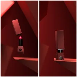 Cosmetics lipstick closing shot