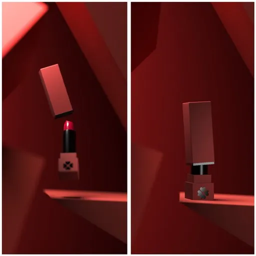Cosmetics lipstick closing shot