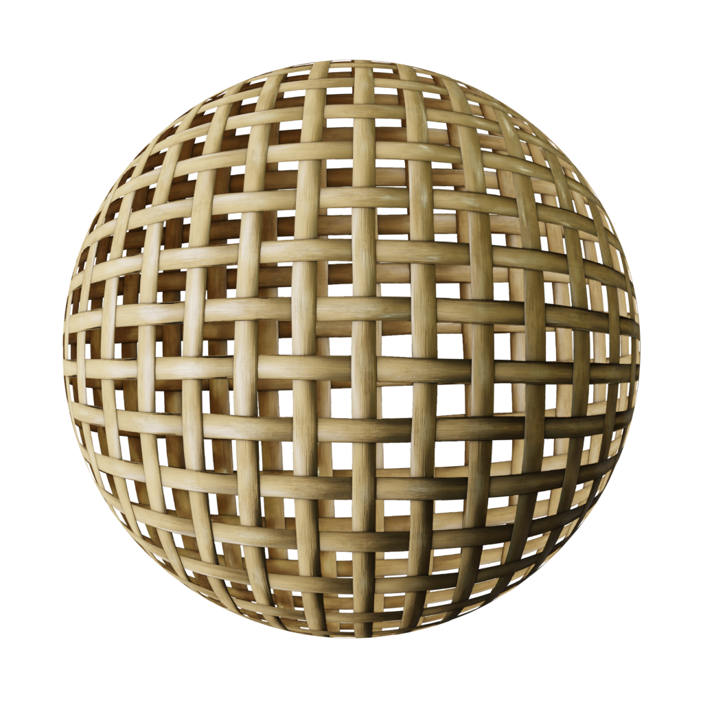 Wicker rattan furniture FREE wood materials BlenderKit