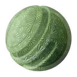 Decorative green glass