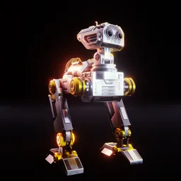 "Explore the world of robotics with this detailed Sci-Fi Robot 3D model, featuring simple mechanical bone rigging. Created in Blender 3D and inspired by Mac Conner, this quadruped robot is perfect for summer unreal engine 5 scenarios. Streamed on Twitch by Julian Allen and available for credit with ESA, its cute and captivating design is sure to impress 3D enthusiasts."