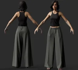 Modern Fashion Female Character