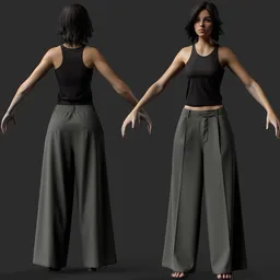 Modern Fashion Female Character
