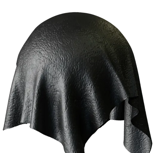 Black Creased Leather