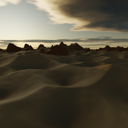 Sand Dunes with Rocky Cliffs Terrain