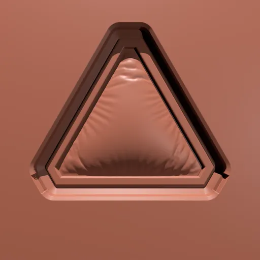 3D Padded Triangular Detail Brush imprint for precise sculpting in Blender and other modeling software.