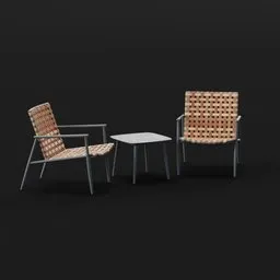 Woven Outdoor Chair Set
