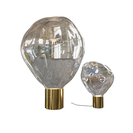 Detailed 3D model of modern Ripple table lamps with textured glass effect, perfect for Blender rendering.
