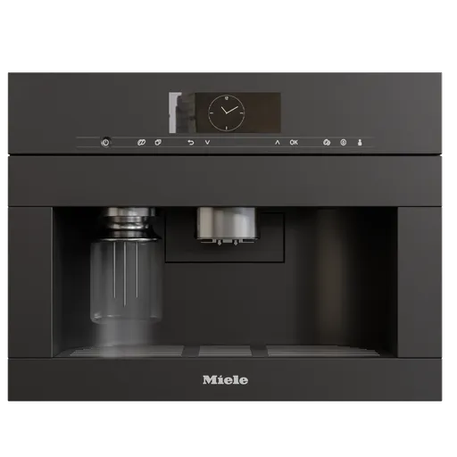 Detailed 3D render of a modern coffee machine, compatible with Blender 3.6, created with Cycles renderer in centimeter dimensions.