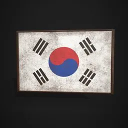 Korea Flag Picture Frame