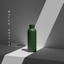 Green Bottle – Studio Light Scene