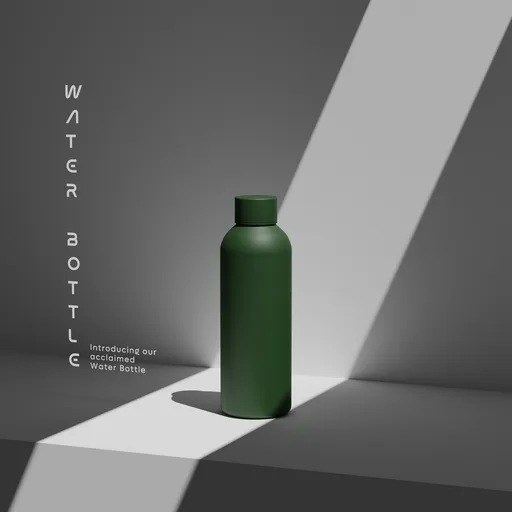 Green Bottle – Studio Light Scene