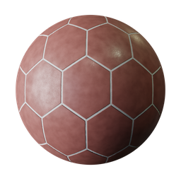 Glossy hexagonal terracotta