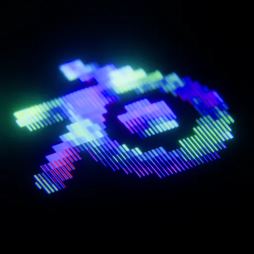 Cyberpunk Logo Glitch Pixel Equalizer
