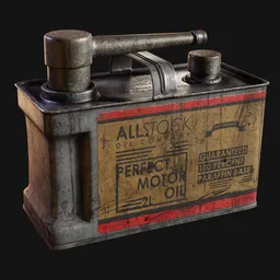 Vintage Motor-Oil Can Branded