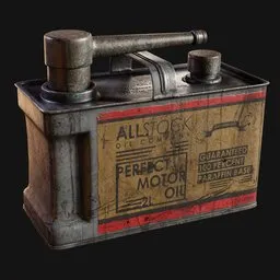 Vintage Motor-Oil Can Branded